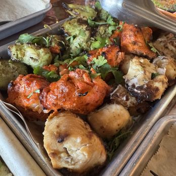 Cloud Naan - Butter Chicken, garlic naan, mixed bbq, mango lassi, and basmati rice - Pakistani Near Me - Carson, California