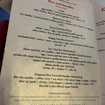 ZEN Kitchen & Bar - Dinner menu - Bars Near Me - Rchy, Florida