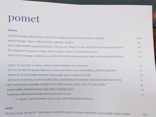 Menu photo 4 Pomet Oakland, CA Menu photo 4 Pomet Oakland, CA