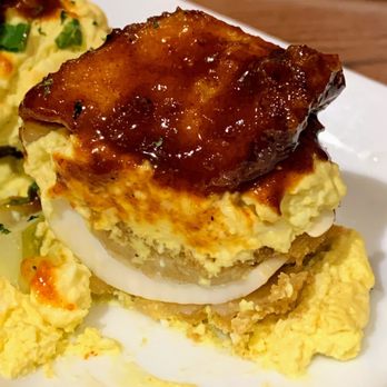 Miss Shirley's Cafe, Roland Park - Hot Honey Fried Chicken Deviled Eggs - American Near Me - Baltimore, Maryland Miss Shirley's Cafe, Roland Park - Hot Honey Fried Chicken Deviled Eggs - American Near Me - Baltimore, Maryland
