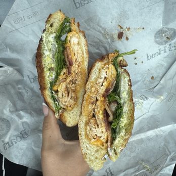 Yonkers Cafe - Westside sandwich (chicken pesto, bacon, cheese) - Coffee & Tea Near Me - San Francisco, California Yonkers Cafe - Westside sandwich (chicken pesto, bacon, cheese) - Coffee & Tea Near Me - San Francisco, California