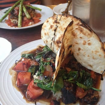 Cafe Con Leche - "Butterfly"- black bean encrusted tofu over mashed potatoes, spinach and portobello mushrooms with a toasted tortilla. Yum! - New American Near Me - Newtown, Pennsylvania Cafe Con Leche - "Butterfly"- black bean encrusted tofu over mashed potatoes, spinach and portobello mushrooms with a toasted tortilla. Yum! - New American Near Me - Newtown, Pennsylvania