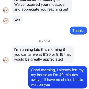 Glow Permanent Makeup Med Spa - This is proof of how she cancelled and told me to go somewhere else! - Eyebrow Services Near Me - Las Vegas, Nevada Glow Permanent Makeup Med Spa - This is proof of how she cancelled and told me to go somewhere else! - Eyebrow Services Near Me - Las Vegas, Nevada