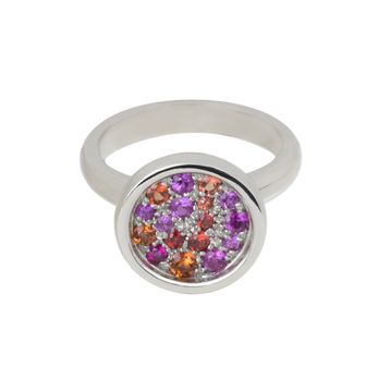 Disegno Fine Jewellery - 18k white gold set with hot pink and orange sapphires - Jewelry Near Me - Ottawa, Ontario Disegno Fine Jewellery - 18k white gold set with hot pink and orange sapphires - Jewelry Near Me - Ottawa, Ontario