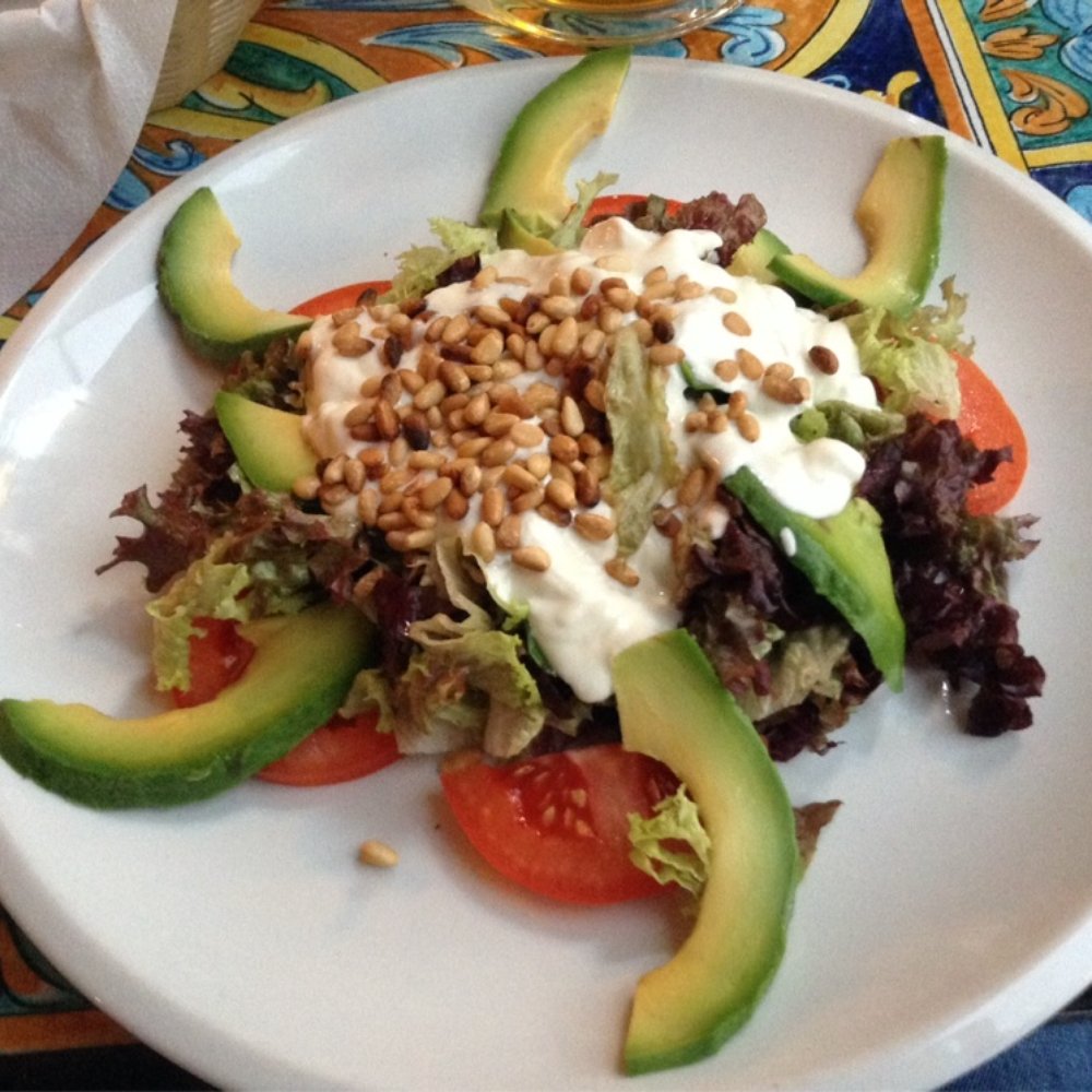 Ristorante Saturnino - Tossed green with warm Gorgonzola dressing and walnuts. Delicious. - Italian Near Me - Amsterdam, New Hampshire
