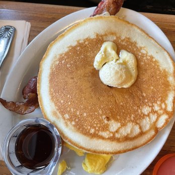 Jay Berry's Cafe - "Light" version of pancake combo (the eggs and bacon are under there I promise) - Breakfast & Brunch Near Me - Renton, Washington Jay Berry's Cafe - "Light" version of pancake combo (the eggs and bacon are under there I promise) - Breakfast & Brunch Near Me - Renton, Washington
