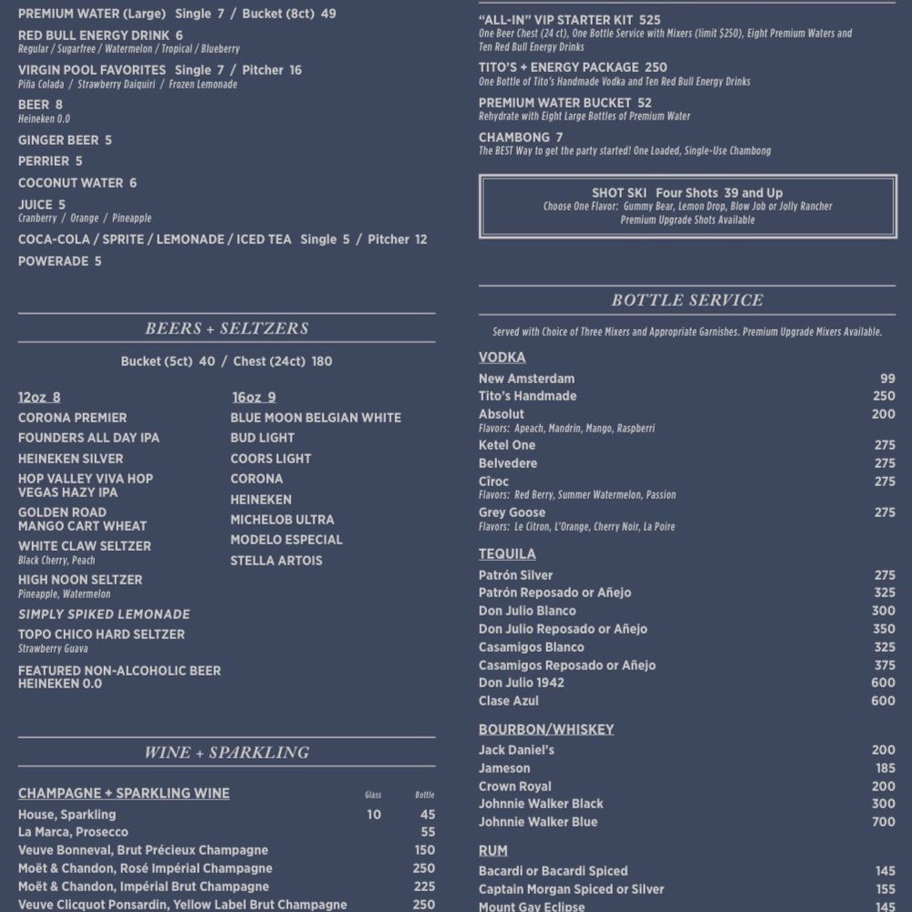 M Resort - Pool menu - Hotels Near Me - Henderson, Nevada M Resort - Pool menu - Hotels Near Me - Henderson, Nevada