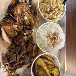 Texas BBQ & Luau Foods - Island Plate plus plantains