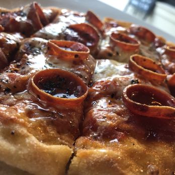 BREW coffee bar - Pepperoni flatbread with drizzle hot honey - Coffee & Tea Near Me - Toledo, Ohio BREW coffee bar - Pepperoni flatbread with drizzle hot honey - Coffee & Tea Near Me - Toledo, Ohio