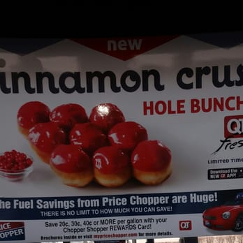 QuikTrip - a sign advertising a new cinnamon crush hole bunches - Convenience Stores Near Me - LIBERTY, Missouri