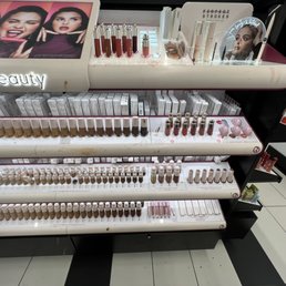display covered in product smears