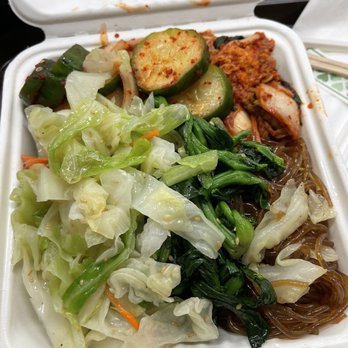 Yummy Korean B-B-Q - Veggie Plate, five selections (about $14) - Korean Near Me - Honolulu, Hawaii Yummy Korean B-B-Q - Veggie Plate, five selections (about $14) - Korean Near Me - Honolulu, Hawaii