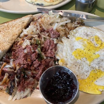 Snooze, an A.M. Eatery - Corned Beef Hash--so fresh, well seasoned, not to salty and buttery-smooth hashbrowns, sourdough toast and eggs cooked to order. - Breakfast & Brunch Near Me - Austin, Texas Snooze, an A.M. Eatery - Corned Beef Hash--so fresh, well seasoned, not to salty and buttery-smooth hashbrowns, sourdough toast and eggs cooked to order. - Breakfast & Brunch Near Me - Austin, Texas