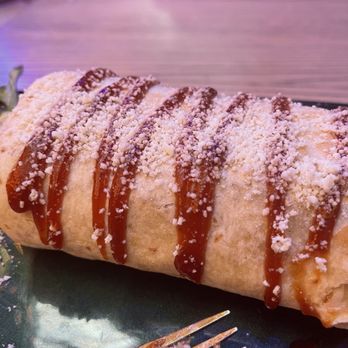 Tequila Rio - A$16 burrito with some kind of BBQ sauce. - Mexican Near Me - Wethersfield, Connecticut