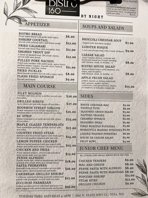 Menu photo 3 Bistro 160 Nixa, MO