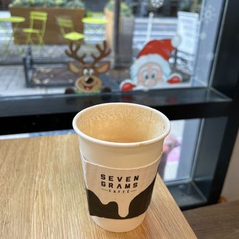 Seven Grams Caffe - My vanilla latte with oat milk! - Coffee & Tea Near Me - New York, New York Seven Grams Caffe - My vanilla latte with oat milk! - Coffee & Tea Near Me - New York, New York