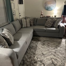 K & R Furniture - Beautiful Couch but not comfortable and it has exposed nails when you run your hands across the back of it.