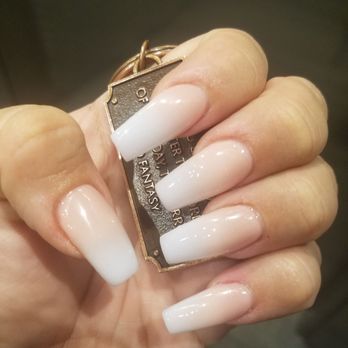 Spa Day - Full ombre pink and white on left hand - Hair Salons Near Me - San Bruno, California Spa Day - Full ombre pink and white on left hand - Hair Salons Near Me - San Bruno, California
