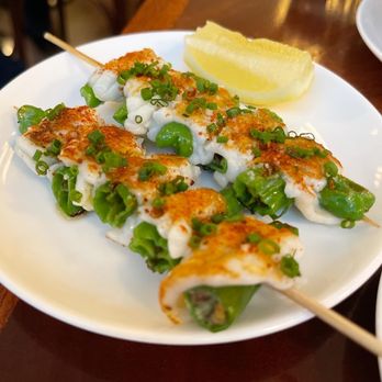 Le Rock - Calamari and shishito skewers - French Near Me - New York, New York