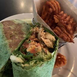 Chipotle Wrap and the FAMOUS sweet potato fries.