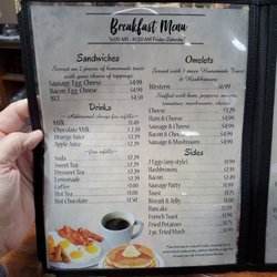 Dutchman’s Diner - Inside of breakfast menu.
