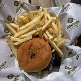 Burger and fries