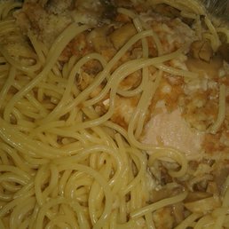 The worst chicken marsala i had in my whole life . Pasta was uncooked and chicken tasted old .... nasty food