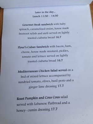 Menu photo 3 Flour Yeppoon, QLD
