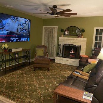 Granite Gallery - Living room remodel. The ceiling popcorn removed, Fan installed, baseboard, fresh paint, wall for hubbys new TV was Brilliant!! - General Contractors Near Me - Turlock, California