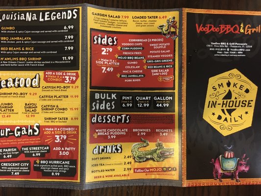 Menu photo 5 VooDoo BBQ & Grill Pensacola, FL