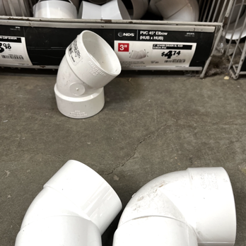 Tran's Landscaping - Can't believe I had to make a trip to home depot to prove the clear difference between 45 vs 90 degree elbows - Landscaping Near Me