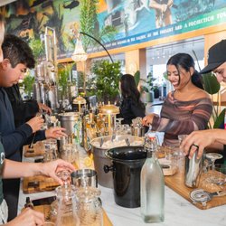 Guests enjoy a seasonal cocktail class