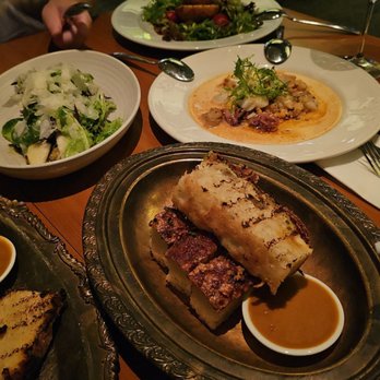 Cadet - Focaccia, calamari, oyster mushroom salad, mozzarella di Bufala - Bars Near Me - Montreal, Quebec