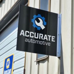 Accurate Automotive & Mechanical - Our new clean logo with our new sign on the outside of our building.