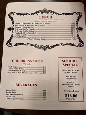 Menu photo 1 The Thistle Fish And Chips Lyndhurst, NJ