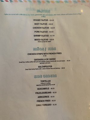 Menu photo 8 Fiesta Mexican Restaurant Jackson, WY