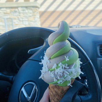 Fluffy Bear - Cookies + Cream / Matcha Swirl on a Cinnamon Cone - Ice Cream & Frozen Yogurt Near Me - Laguna Hills, California Fluffy Bear - Cookies + Cream / Matcha Swirl on a Cinnamon Cone - Ice Cream & Frozen Yogurt Near Me - Laguna Hills, California