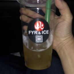 Passion fruit boba tea