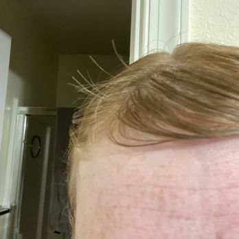 Sonshine Hair Studios - Bangs were cut way short to texturize a cowlick/heavy area. - Hair Salons Near Me - Virginia Beach, Virginia Sonshine Hair Studios - Bangs were cut way short to texturize a cowlick/heavy area. - Hair Salons Near Me - Virginia Beach, Virginia