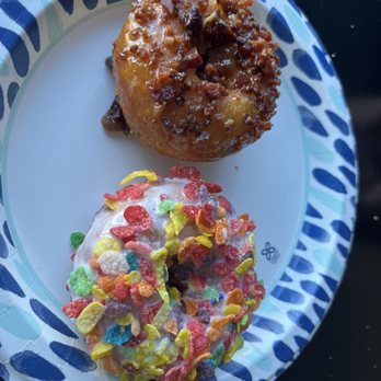 Beignets - Fruity pebbles and maple bacon donuts - Donuts Near Me - Denville, New Jersey Beignets - Fruity pebbles and maple bacon donuts - Donuts Near Me - Denville, New Jersey