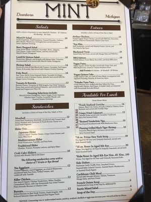 Menu photo 6 Mint 29 Dearborn, MI