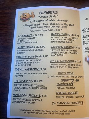 Menu photo 3 Happy Belly Burgers Oakridge, OR Menu photo 3 Happy Belly Burgers Oakridge, OR