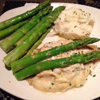 Bonefish Grill - Added crab meat and asparagus over the tilapia, changes nothing but your bill. Boring and without flavor. - Seafood Near Me - Atlanta, Georgia Bonefish Grill - Added crab meat and asparagus over the tilapia, changes nothing but your bill. Boring and without flavor. - Seafood Near Me - Atlanta, Georgia