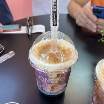 One Zo - Flaming dirty ube espresso - Bubble Tea Near Me - Evans, Georgia