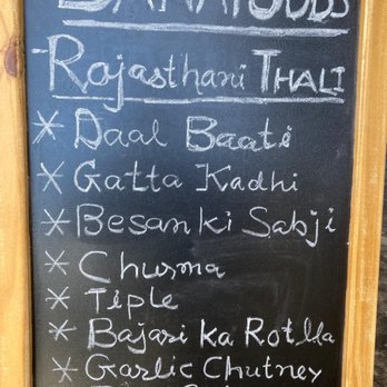 Dana Foods - Rajasthani Thali menu - Indian Near Me - Austin, Texas