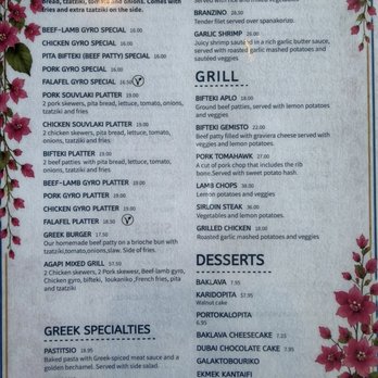 Agapi - Menu - Greek Near Me - Rahway, New Jersey Agapi - Menu - Greek Near Me - Rahway, New Jersey