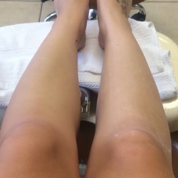 Delicate Nails - Lotion rubbed in on left leg but not on right? - Nail Salons Near Me - Tucson, Arizona