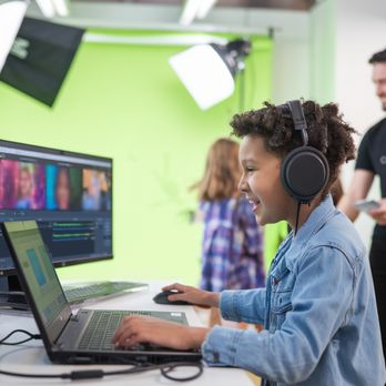 Code Ninjas - Ninja learning to edit videos - Specialty Schools Near Me - Boca Raton, Florida