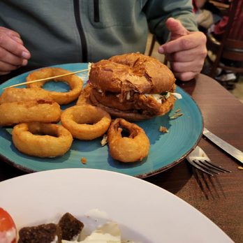 JP’s Bistro - Fried chicken sandwich and onion rings - American Near Me - Martinez, California JP’s Bistro - Fried chicken sandwich and onion rings - American Near Me - Martinez, California