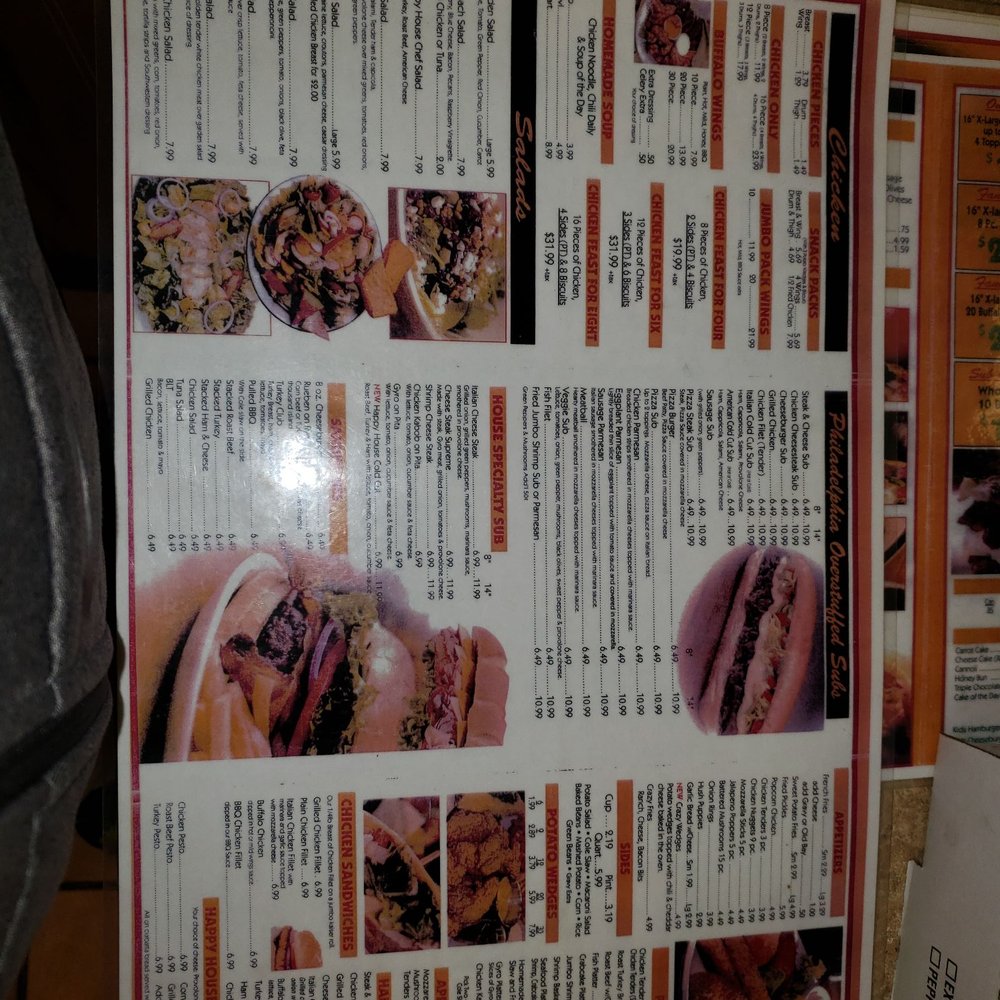 Happy House Pizzeria - Menu. No carry out ones. - Pizza Near Me - Deale, Maryland Happy House Pizzeria - Menu. No carry out ones. - Pizza Near Me - Deale, Maryland
